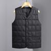 Winter Feather Velvet Vest Men's Large Size Vest Middle-aged and Elderly Wear Bottoming Shirt Light Vest Dad Outfit