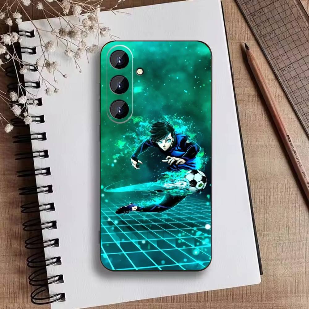 Аниме Чехол для телефона Trent B-Blue D-Lock для Samsung Galaxy A73, A21s, A22, A31, A52, A53, A71, A41 Мягкий Черный Корпус
