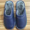Couples Simple Leather Slippers Men Home Spring Shoes 2024 Trend Flat Precision Stitching Man Slippers Indoor Leather Shoes