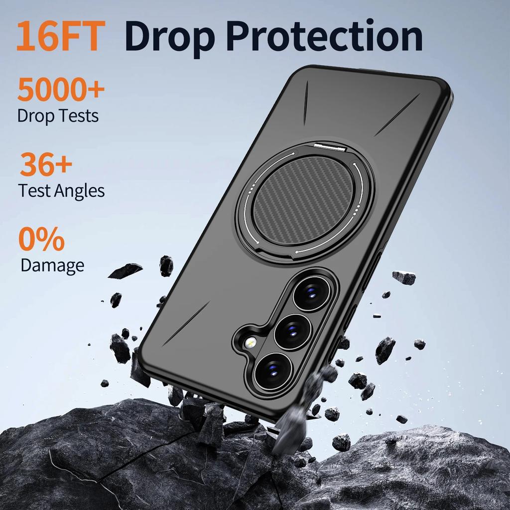 Прочный чехол-кольцо-подставка для Samsung Galaxy S25 FE S24 Ultra S23 Plus A17 5G A55 A35 A16 A36 A56 A26 A14 Противоударный чехол