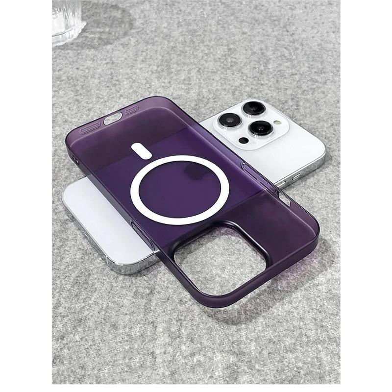 Роскошный ультратонкий матовый магнитный беспроводной зарядный прозрачный чехол для iPhone 16 15 14 Plus 13 16 Pro Max Magsafe ударопрочный жесткий защитный чехол для ПК