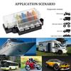Bskivd 4-Way 12-32V 4 Circuit Fuse Block Fuse Box for Auto Boat Marine with Cover