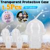 1-5 шт. Для Labubu Защитный акриловый чехол Прозрачный Портативный Органайзер для кабелей Коробка-мистери Бокс для хранения для labubu