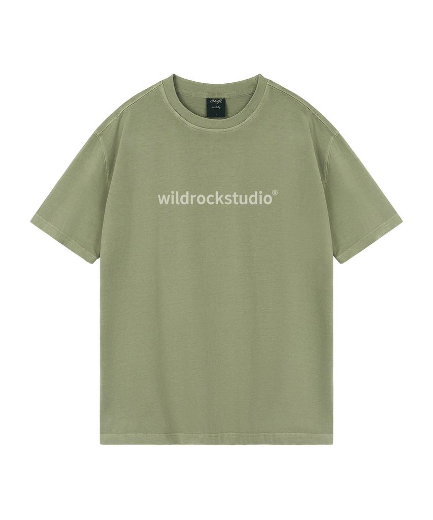 WILDROCK Standard Logo Pigment Oversized Short Sleeve T-Shirt (Includes Cropped) (Type A)
