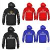 Stylish Cotton Hooded Sweatshirt For Couples Printed Long Sleeve Pullover For Fall