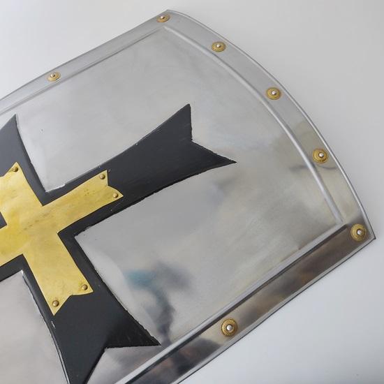 76.2 Cm Templar Cross Shield, Medieval Heater Shield, Medieval Knight Cross Shield, Medieval Crusader Shield, Role Play Shield, Wall Décor