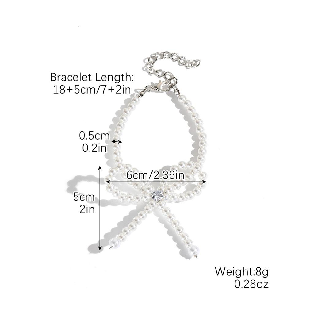 Ожерелье-бант Женское Весеннее Хрустальное Бисером Жемчужное с Кисточкой Ожерелье-бант Ожерелье Маленькое Свежее