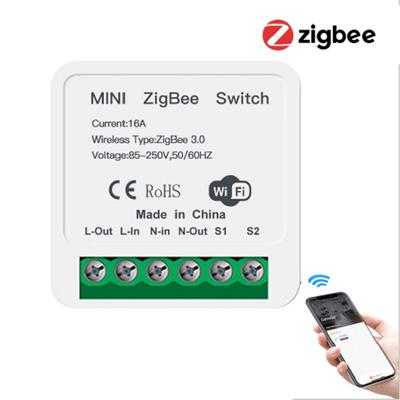 Модуль переключателя Mini ZigBee 3,0 16A, интеллектуальное реле, переключатель света, приложение, дистанционное управление, голосовое управление