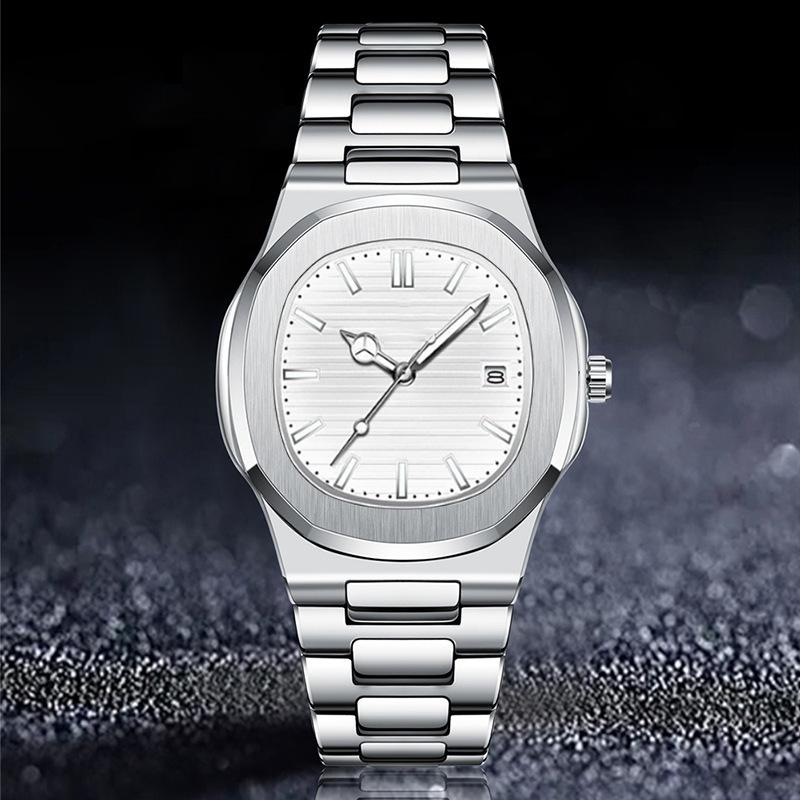 Factory Hot Selling Many Different Colors Stainless Steel Luxury Charm Fashion Men's Business with Calendar Style Quartz Watch