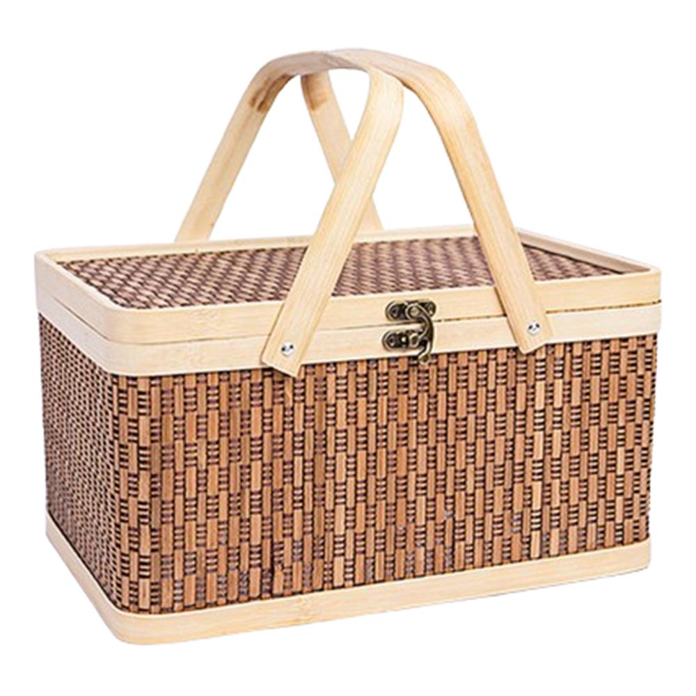 Chinese Style Moon Cake Box Vintage Bread Storage Basket Bread Organizer Egg Container Camping