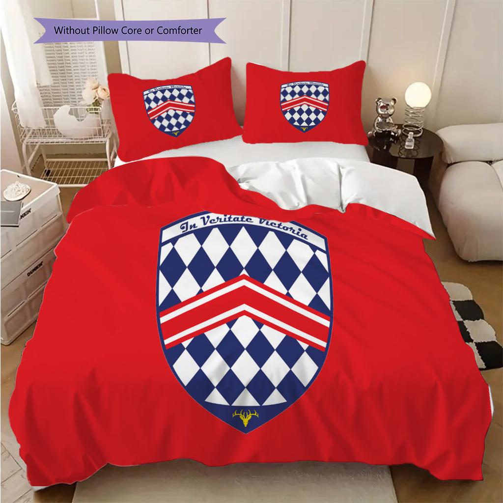 Vibrant Emblem Diamond Bedding (1 * duvet cover + 2 * pillowcase, without core) 2D Flat Soft and comfortable Bedding set Christmas birthday gift