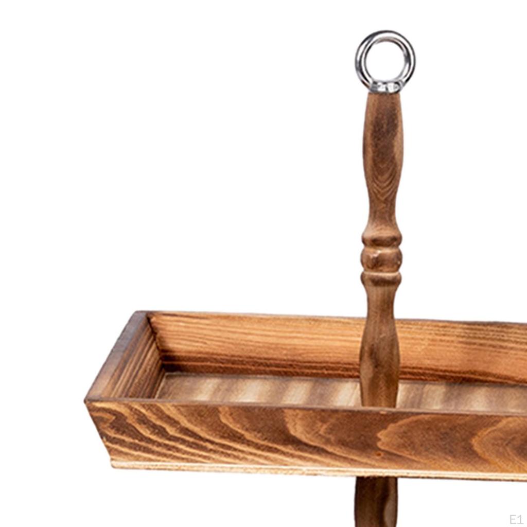 Деревянная подставка для кексов, сервировочный поднос, деревенский держатель для фруктов и закусок, кондитерских изделий для кухонной стойки