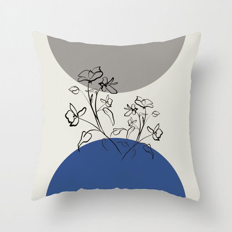 Свежая геометрическая наволочка для украшения общежития, офиса, гостиной, дивана, домашней наволочки