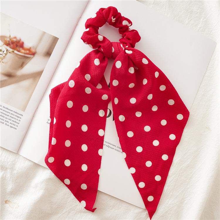Chiffon Printing Flower Bandana Hair Scarf Headband for Women Vintage Long Ribbon Scrunchie Beach Bandanas Hair Accessories