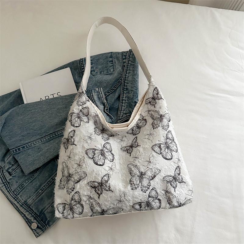 Стильная сумка-тоут большой вместимости для студентов с шикарным эстетичным дизайном в черном, сером и зеленом цветах