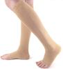 1 Pair Compression Sock Can Prevent Varicose Veins Shape Gradient Socks Elastic Toe Exposed Knee High Long Tube Socks S-L