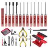27-Piece RC Car Tool Kit with Flat, Phillips, and Hex Screwdrivers, Pliers, Cross Wrench, Body Reamer, Stand, and Polished Bar Hobby Repair Tools for