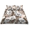 Human Face Comforter Cover Sets For Teens Lightweight Down Quilt Covers Abstract Shape Face Pattern Bedspread Cover No Comforter