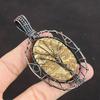 Подвеска Древо Жизни Псиломелан Дендрит Подвеска, оплетенная медной проволокой Ручная работа Ювелирное изделие Подвеска с драгоценным камнем Подарок для нее Ювелирные изделия из медной проволоки