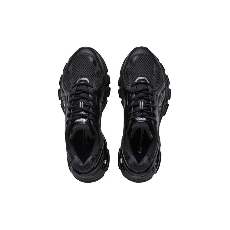 Li Ning Нескользящие Износостойкие Низкие Повседневные Кроссовки Женские Черные AZGU008-4