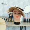 Bald Female Mannequin Head Professional Cosmetology for Wig Making Display Wigs Eyeglasses Hats Salon DIY Painting Display Holder
