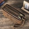 CONTACT'S High Quality Genuine Leather Clutch Bag Luxury Mobile Phone Bags Credit Card Holder Casual Men's Handbags