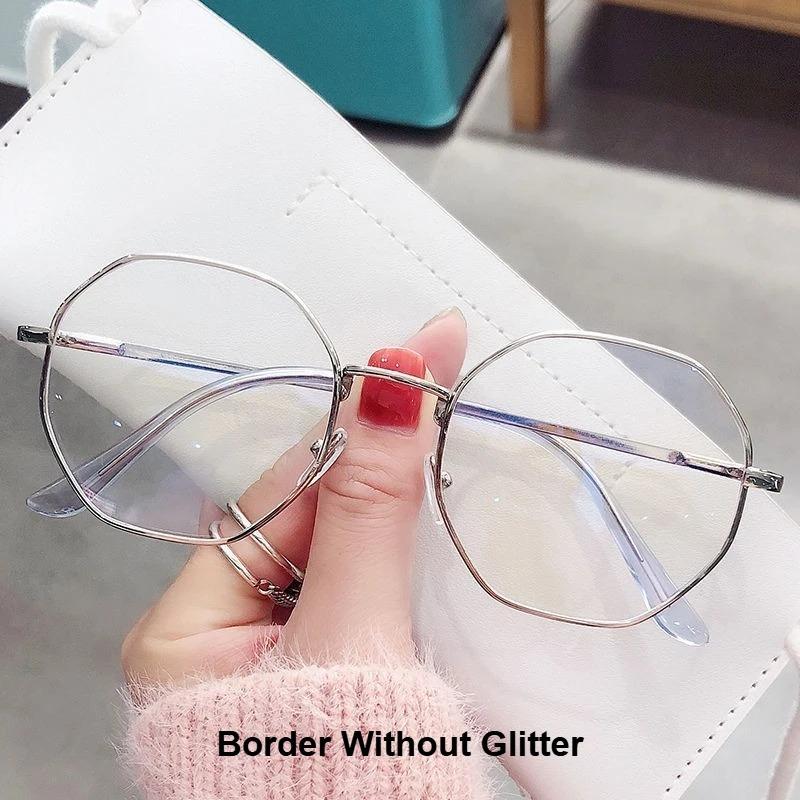 Luxury Anti Blue Light Glasses Men Women Diamond Studded Oversized Square Eyeglasses Computer Goggles Eyewear Glitter Frame