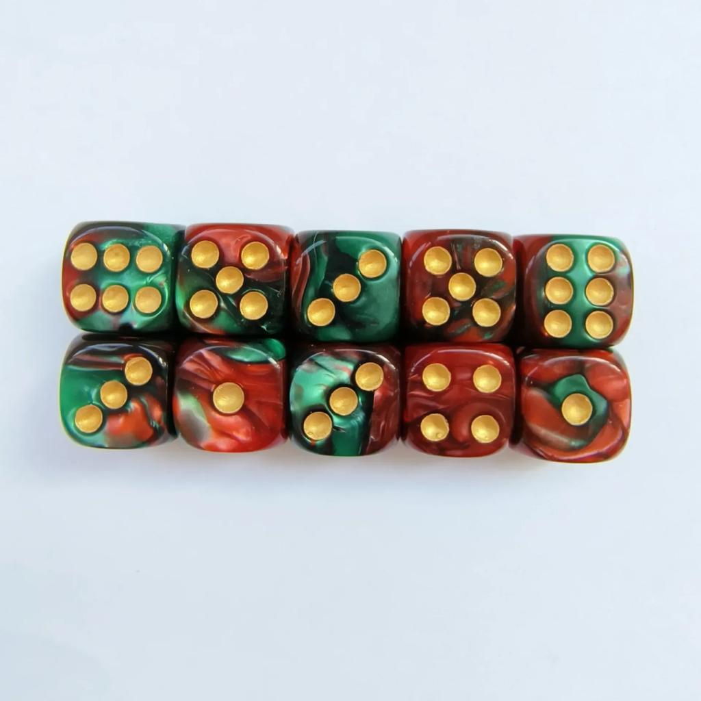10 шт./набор 16 мм разноцветные игральные кости акриловые цифровые игральные кости для Dnd Rpg Cthulhu Running Team настольная игра настольная игра Dnd Dice Set