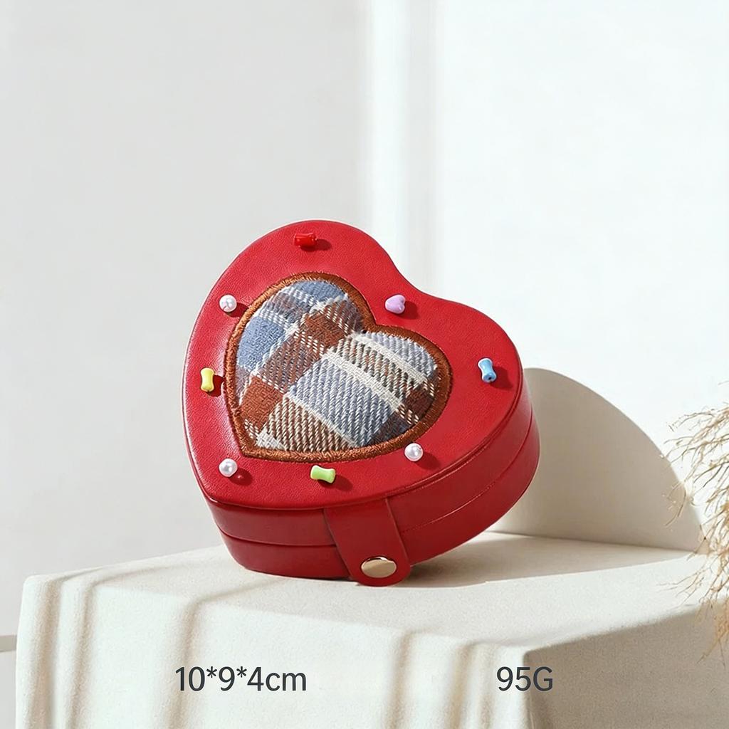 New Love Jewelry Box, Mini Girl Ring Earnail Jewelry Portable Box, Multi functional Jewelry Storage Box