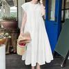 Women Summer Hollow Crochet Patchwork Casual Short Sleeve Dress