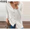 Women's Fashion Casual Fall Winter Solid Color Print Long Sleeve V-Neck Sweaters
