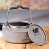 600ml / 1000ml Titanium Tea Pot Kettle Lightweight Camping Tea Kettle Coffee Pot for Home Kitchen