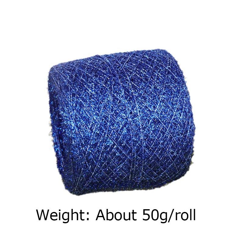 50 г/рулон пряжа для вязания своими руками блестящие декоративные аксессуары стеклянная пряжа швейные принадлежности для свитера шапки шарфа перчаток