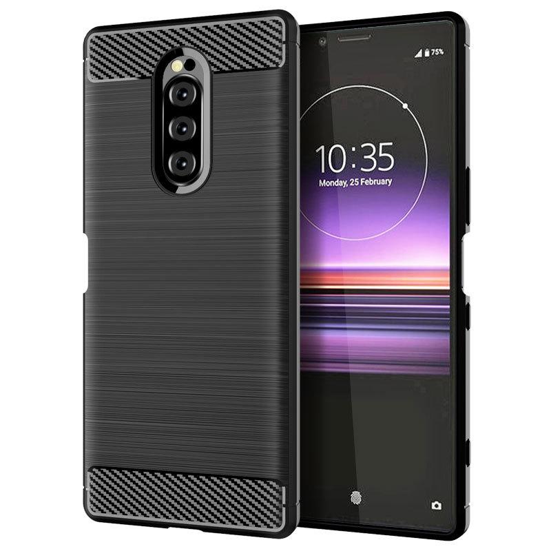 Чехол для Sony Xperia 1, роскошный мягкий силиконовый чехол из углеродного волокна для Sony Xperia1, полный защитный чехол для телефона