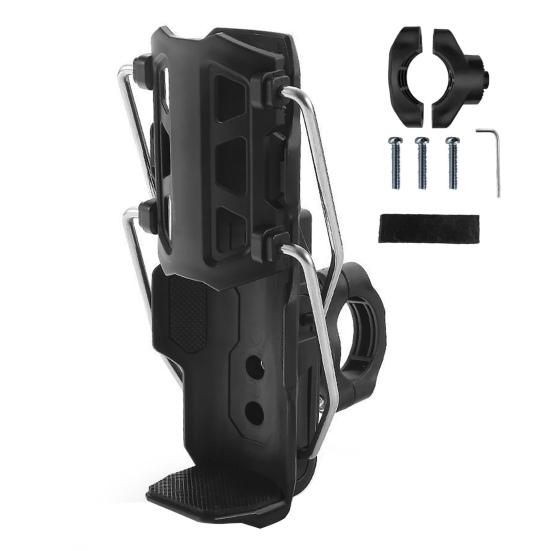 Велосипедный держатель для бутылки с водой, вращающийся на 360 градусов, с автоматическим зажимом