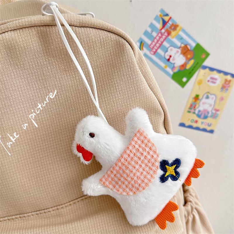 Мультяшная плюшевая белая гусиная брошь мягкая кукла брелок кулон пальто свитер шарф значок булавки сумка Декор