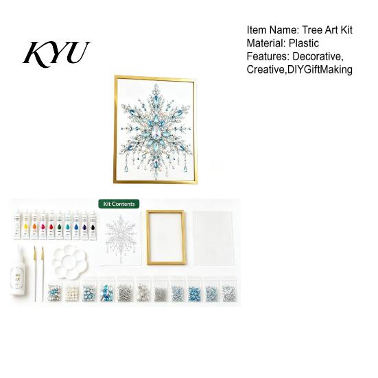 School Crafting Supplies DIY Christmas Tree Jewelry Craft Kit, Faux Crystal Bead Ornament Making Gift Components Set for Kids Adults, Creative Holiday