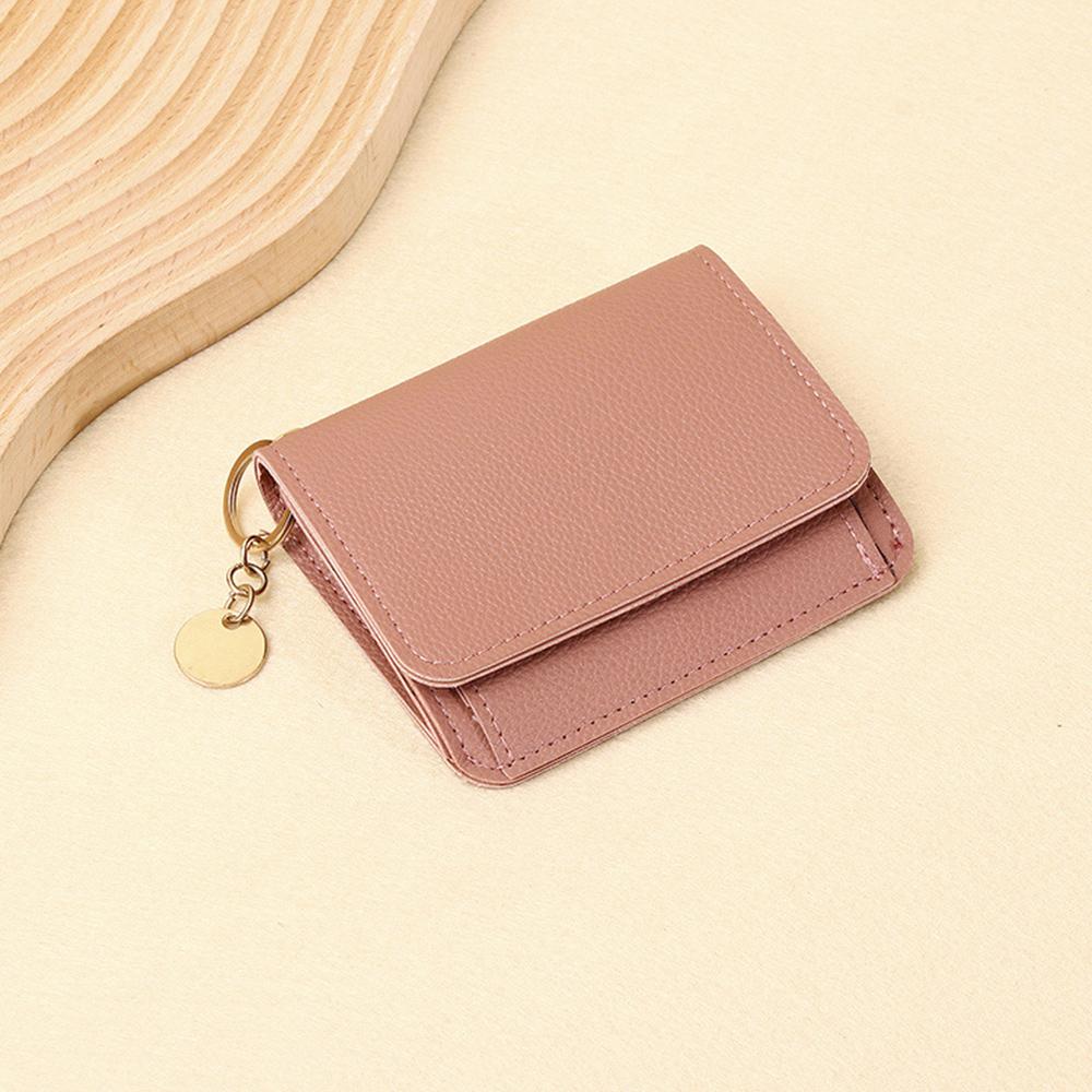 Simple Short Wallet Coin Purse for Woman Card Holder Female Mini Clutch