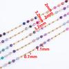 1Meter Stainless Steel Crystal Beading Chain Iridescence Transparent Beaded Body Chains for DIY Necklace Bracelet Jewelry Making