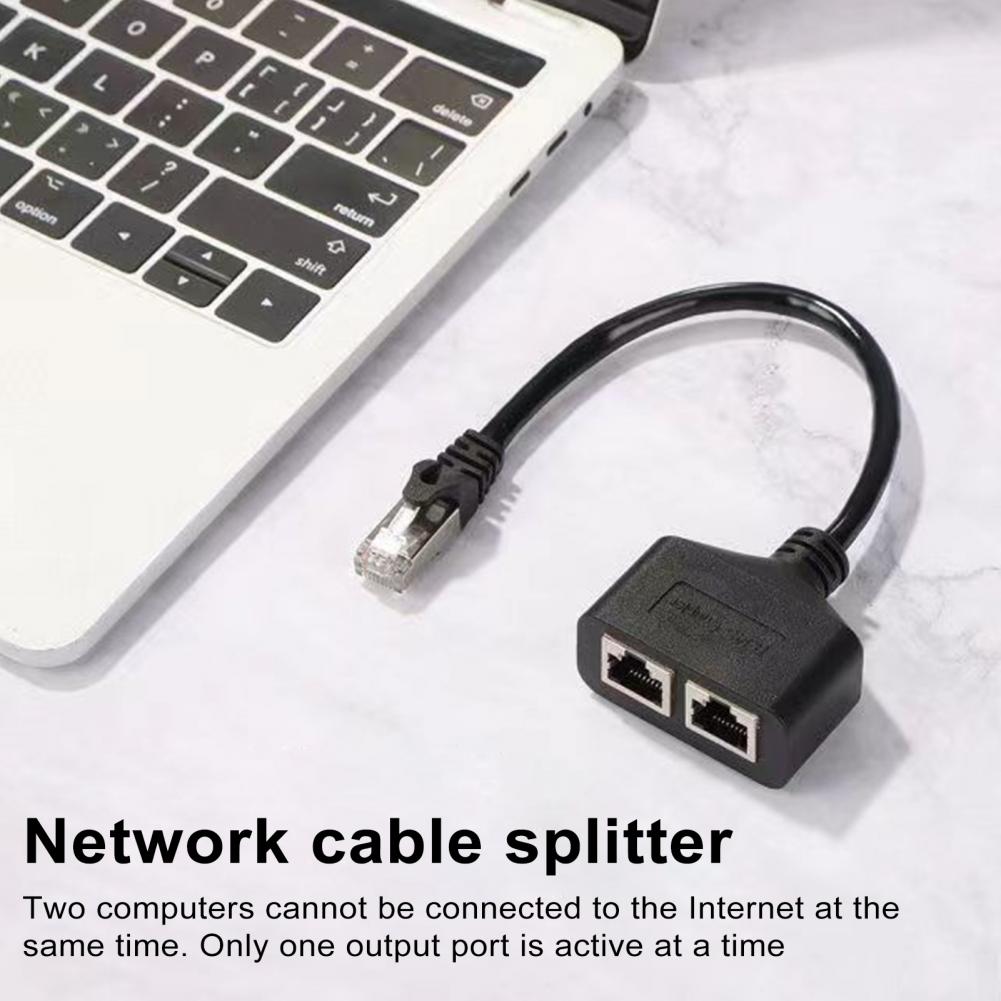 Universal Ethernet Cable Splitter RJ45 High-Speed Easy Installation Network Adapter Internet Port Extender 1 to 2