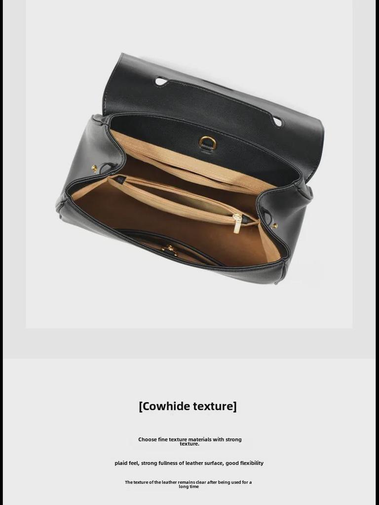 Women's Genuine Leather Large Capacity Handbag - Versatile Cowhide Messenger Shoulder Tote