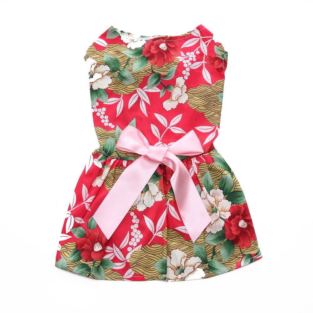 Одежда для питомцев летняя одежда для собак в стиле принцессы кошачья юбка девичье сердце бант одежда для питомцев летняя прохладная тонкая