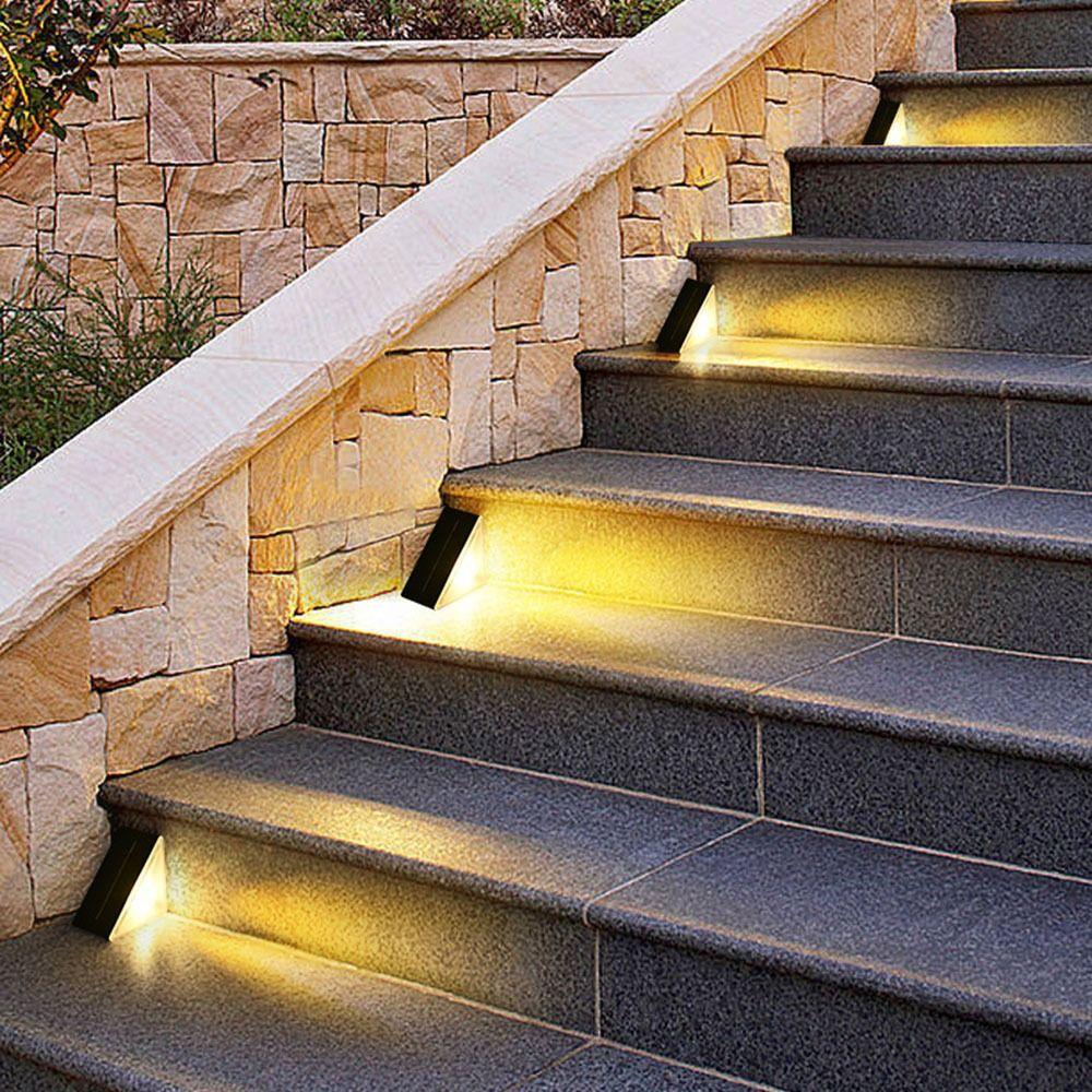 2 шт. RGB солнечные ступенчатые светильники супер яркие автоматические декоративные светильники для палубы свет для лестницы