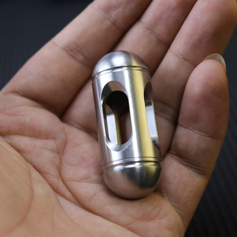 Stainless Steel EDC Fidget Slider with Case ADHD Autism Stress Relief Sensory Metal Cylinder Anti Anxiety Gadgets for Adults