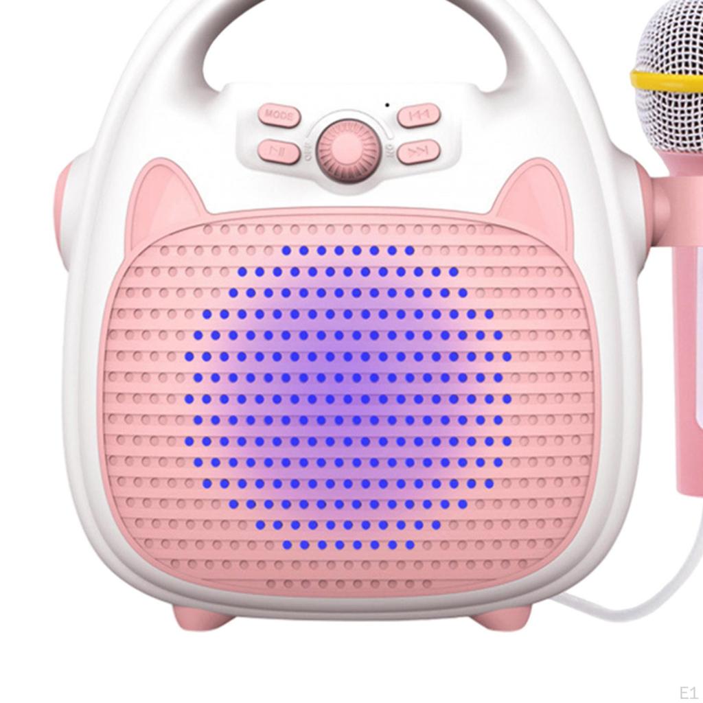 Детская караоке-машина, колонка с 1 микрофоном, игрушки для девочек и мальчиков, портативная, на день рождения