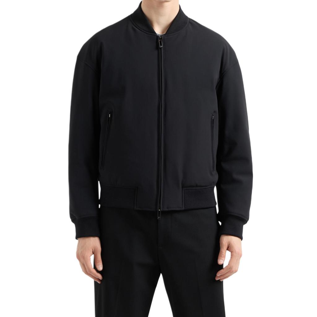 EMPORIO ARMANI Zipped Bomber Jacket In Technical Stretch Nylon 6D1B67-1NUSZ-0999