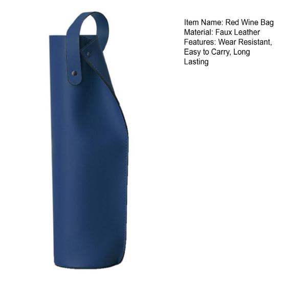 Двухслойная сумка для красного вина с ручкой, износостойкая сумка для вина из искусственной кожи, держатель для бутылки шампанского