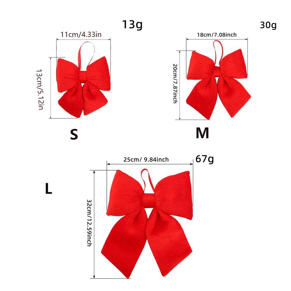 DIY Red  Christmas Bow Reusable Christmas Tree Decorations  Home Navidad New Year