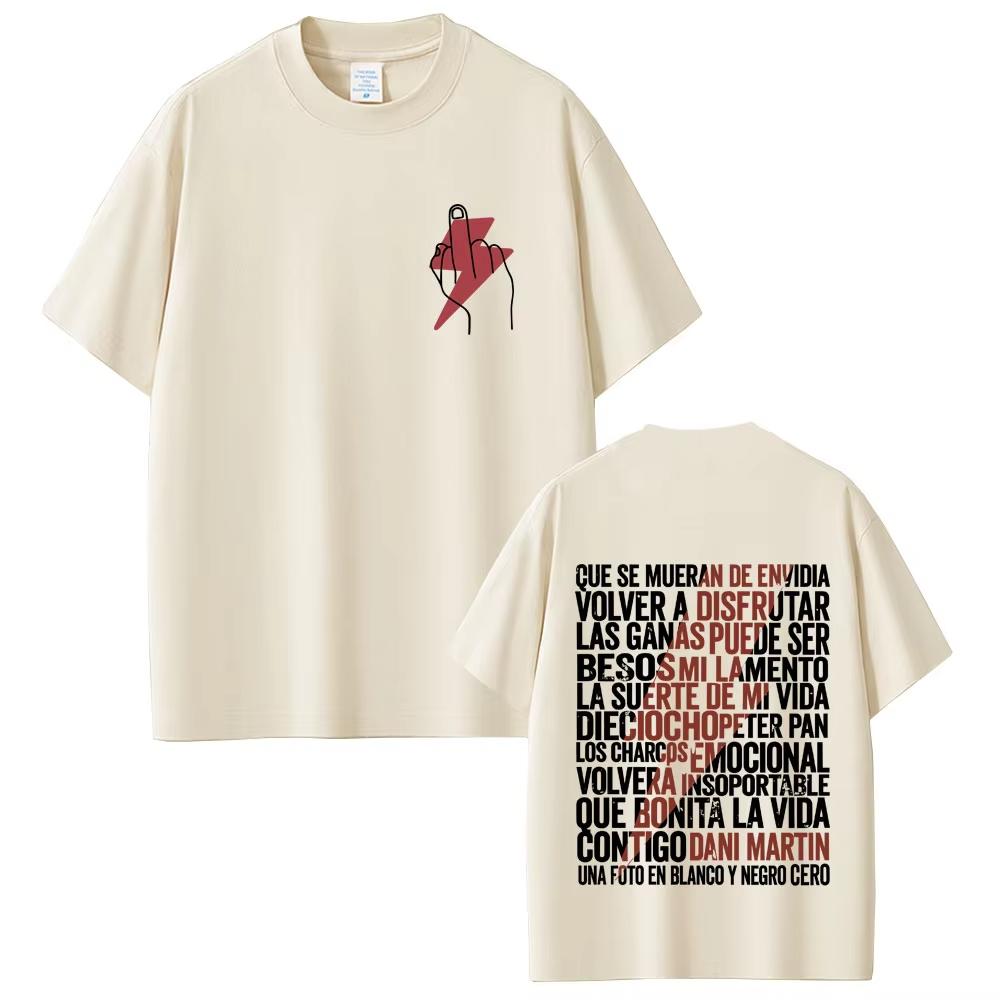 Dani Martin La Montana Rusa Graphic Tshirt 2026 summer Men Women Fashion Short Sleeve Male Casual High Quality Soft Cotton Top