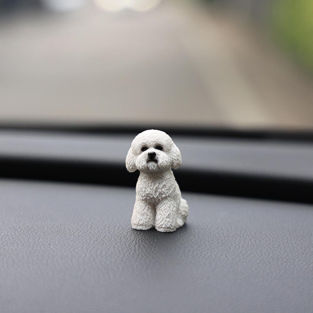 Resin Crafts Mini Animal Ornament Puppy Model Dog Action Figures Poodle Dog Figures  Kids Toys